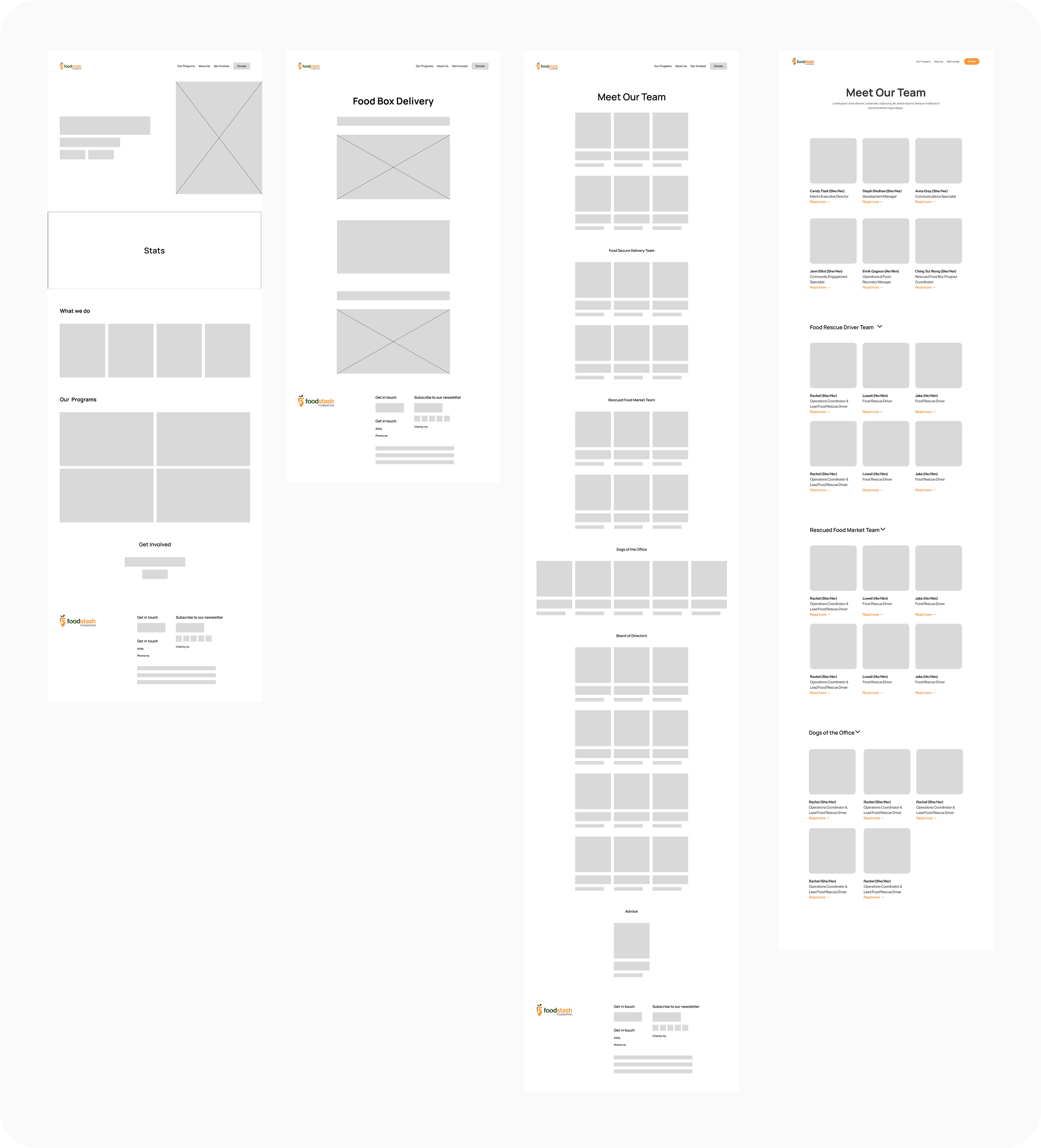 Mid to high fidelity wireframes