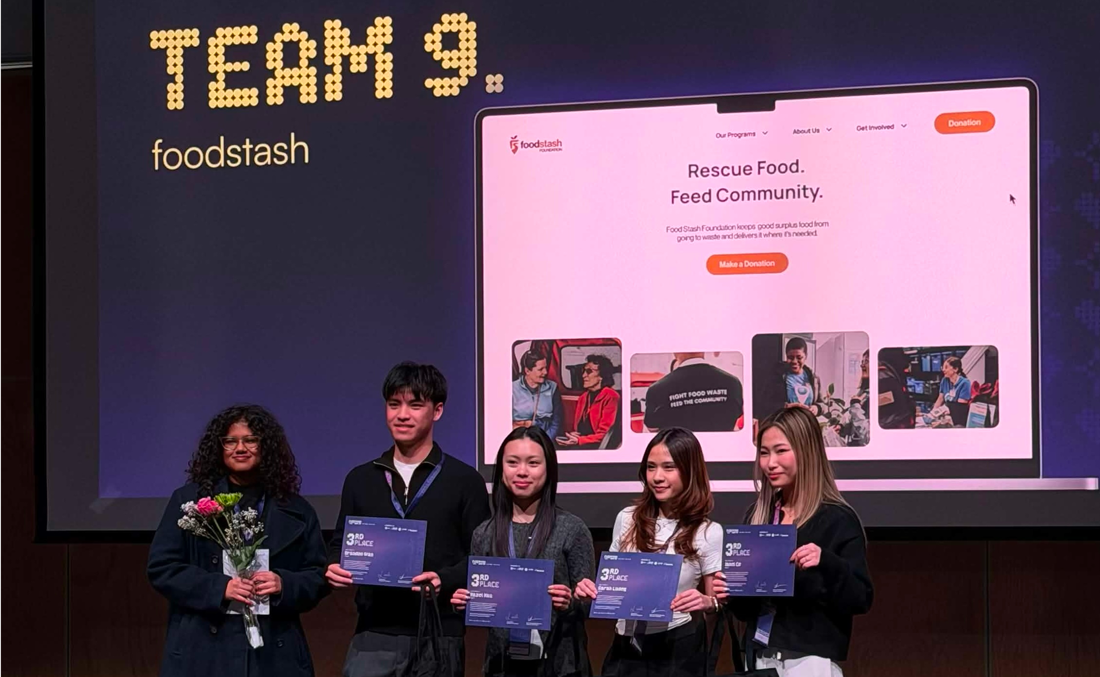 Team photo at hackathon